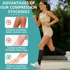 3 Pairs Open Toe Compression Socks for Men & Women - 15-20 mmhg Knee High Stockings for Circulation Support