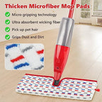 Microfiber Mop Pads Compatible with O-Cedar Promist MAX Spray Mop, Reusable Mop Refills Pads Mop Heads Replacement Thicken Microfiber Pads Wet Dry Pads Dual-Sides Use for Floor Cleaning(3 Pack)