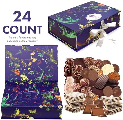 Assorted Chocolate Advent Calendar (Countdown to Christmas Calendar), Selection of 24 Delightful Chocolates, Christmas Gift Idea for Men, Women, Friends, Family, Coworkers