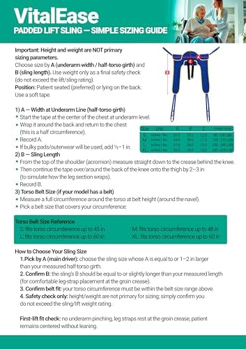 Padded Toileting Lift Sling with Color-Coded Straps - Toilet Assist Device for Elderly, Post-Surgery & Bariatric Patients, 600 lb Capacity | Fits Hoyer Lifts | FSA HSA Eligible (Large)