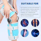 Kids Hinged Knee Brace Children Toddler Knee Immobilizer with Side Stabilizers Pediatric Medical ROM Post Op Knee Brace for Knee Pain Arthritis ACL PCL MCL Meniscus Tear Injuries (Small)