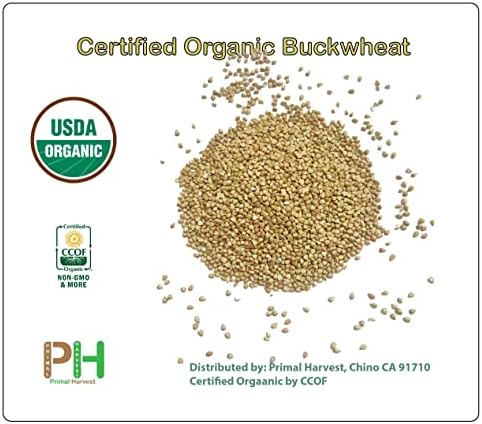 Certified Organic Hulled Buckwheat Groats,Non-GMO, Raw, Vegan, Bulk (10LB)