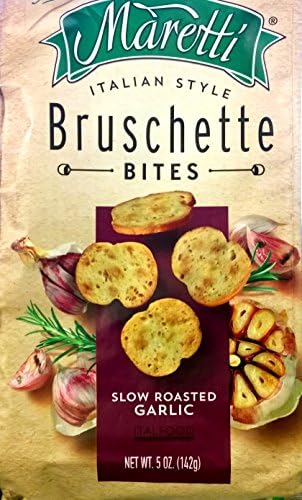Maretti Italian Slow Roasted Garlic Bruchette Bites (Pack of 4) 5 oz Bags