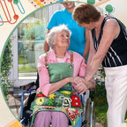 Fidget Apron for Elderly Fidget Blanket for Dementia Alzheimer's Therapy Activity Apron Anxiety Relief supplies(Green)