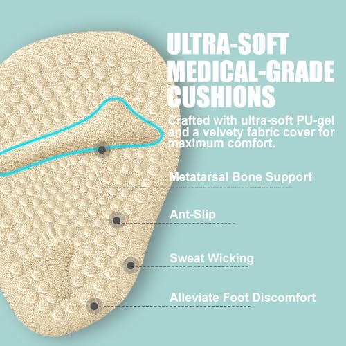 8 Pairs Heel Grips for Women's Shoes - Heel Pads & Shoe Inserts for Comfort and Anti-Slip Fit, Toe Inserts for Loose Shoes - Shoe Cushions for Women