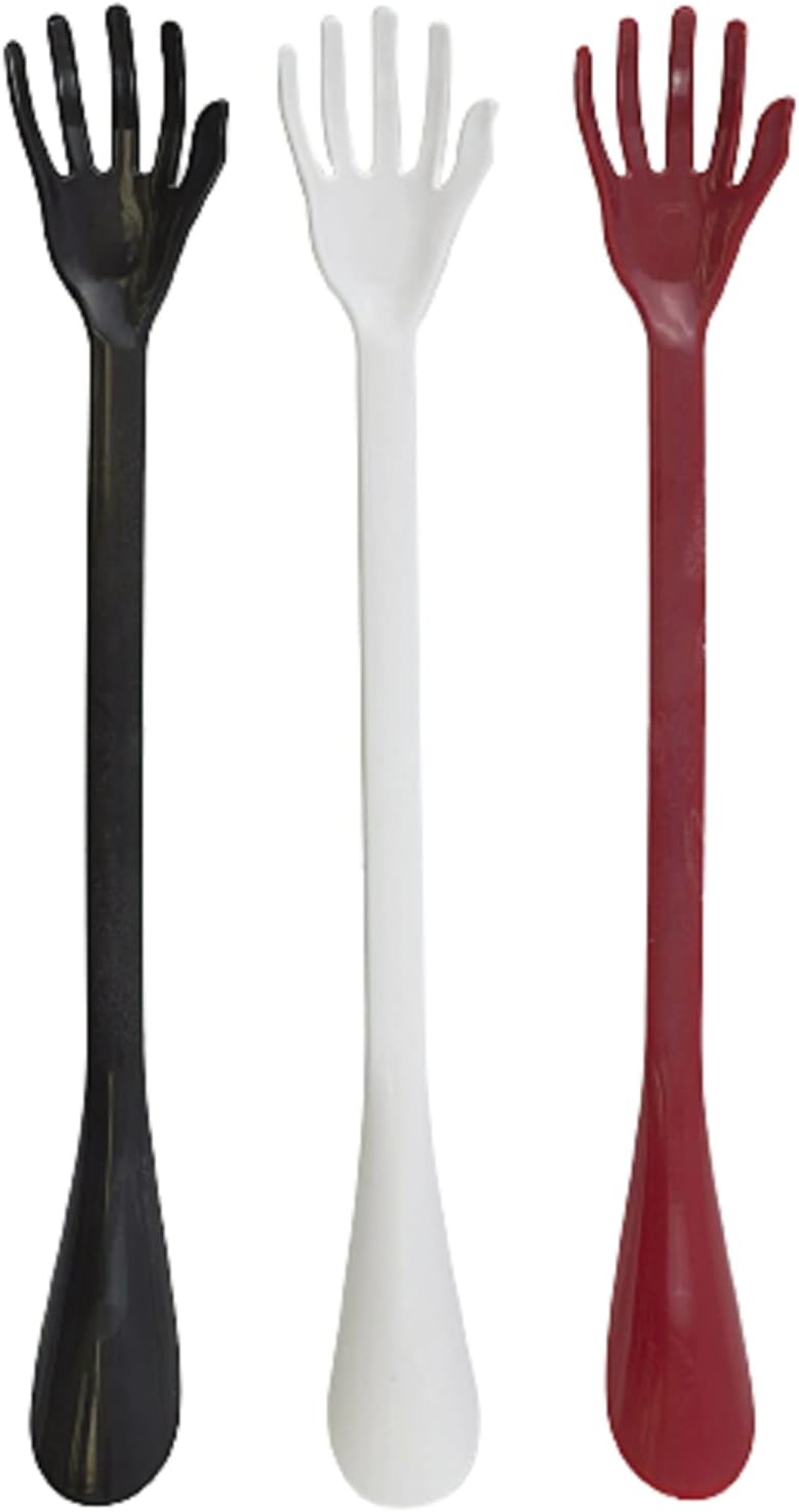 3 Pack 20" Plastic Long Reach Hand Back Scratcher, Shoehorn Pick Itch Relief for Men, Women