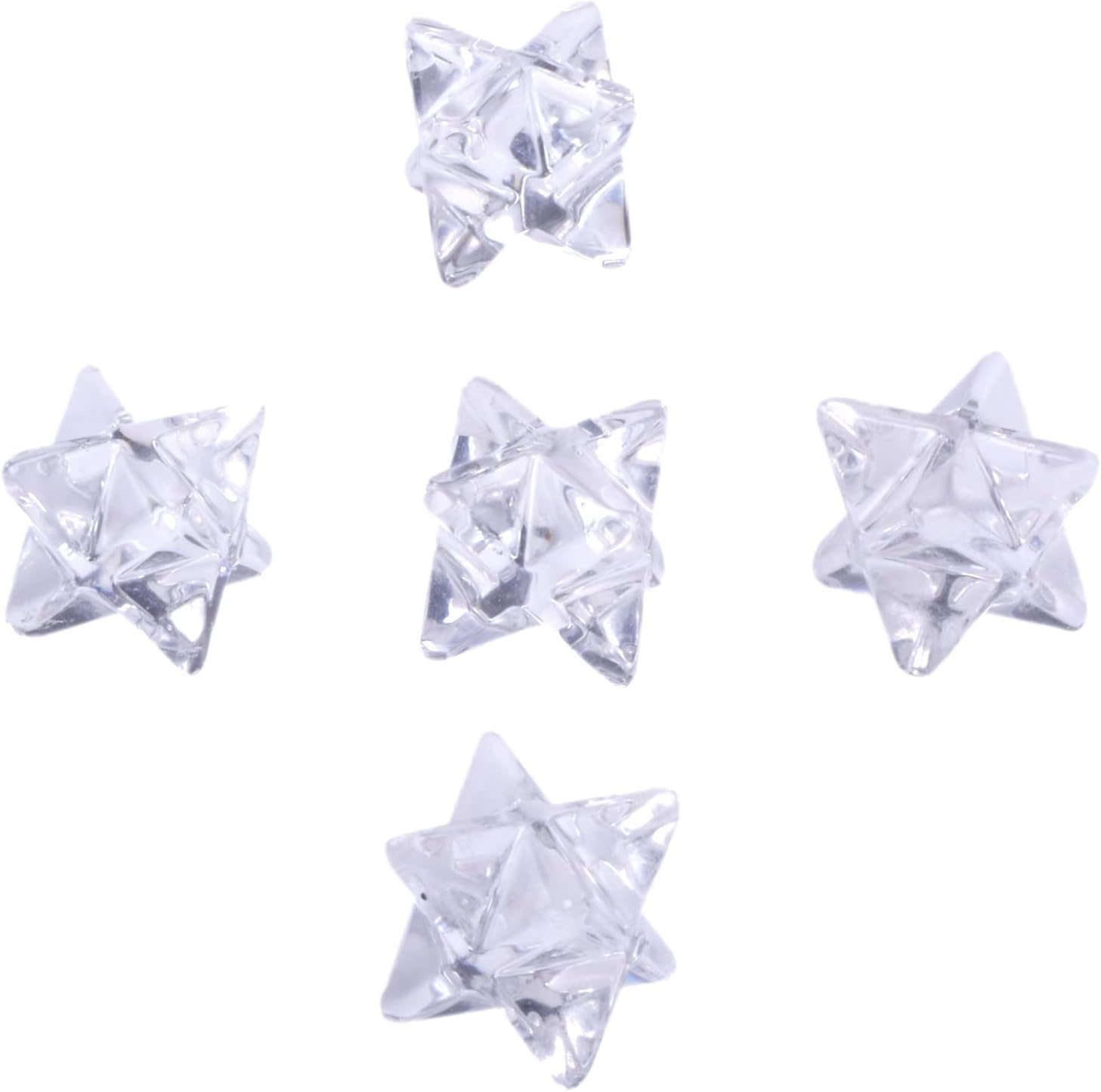 Healing Carved Gemstone Crystal Merkaba Star 25mm Sacred Geometry Chakra Stone