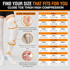 Doc Miller TED Hose Thigh High Anti Embolism Stockings for Women & Men, Hospital Style Surgical Stockings, Plus Size White Compression Socks 15-20mmHg, Support Hose with Inspection Hole