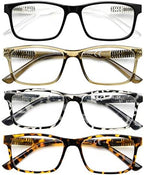 Eyekepper 4-Pack Reading Glasses for Women Men Design Readers Eyeglasses