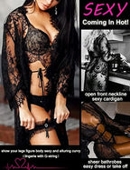 Avidlove Women's Lace Kimono Robe Babydoll Lingerie Mesh Nightgown S-5XL