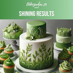Dekozauber24 Fondant green, 1.1 LB, for cakes and figurines, gluten free, slight vanilla taste, green fondant icing ready to roll for edible cake decoration