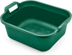 Addis Eco Made from 100% Recycled Plastic Washing up Bowl with Twin Handle, 10 Litre, Eco Green