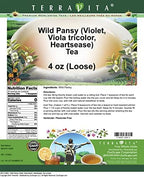 Wild Pansy (Violet, Viola tricolor, Heartsease) Tea (Loose) (4 oz, ZIN: 510820)