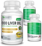 COD Liver Oil | 300 Softgels | Natural Source of Omega 3 Fatty Acids | Triple Strength | Best Immune Health, Healthy Bones & Muscle Dietary Supplement |