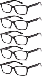 Suertree Reading Glasses for Men Women 3 Pack UV Ray Eyeglasses Anti Glare Spring Hinge Readers Aid