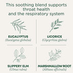 Traditional Medicinals Organic, Throat Coat Tea, Eucalyptus & Slippery Elm - Supports Respiratory and Throat Health - Kosher, Non-GMO, Caffeine-Free, Compostable - 16 Tea Bags