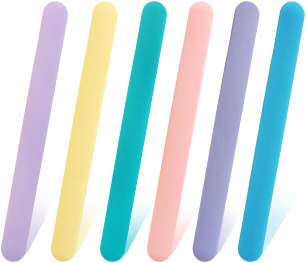 6 PCS Reusable Silicone Stirring Stick, Silicones Stirrings Sticks, Reusable Silicone Wax Stick Popsicle Sticks Tools, for DIY Crafts, Resin, Liquid, Paint (6 Colors)