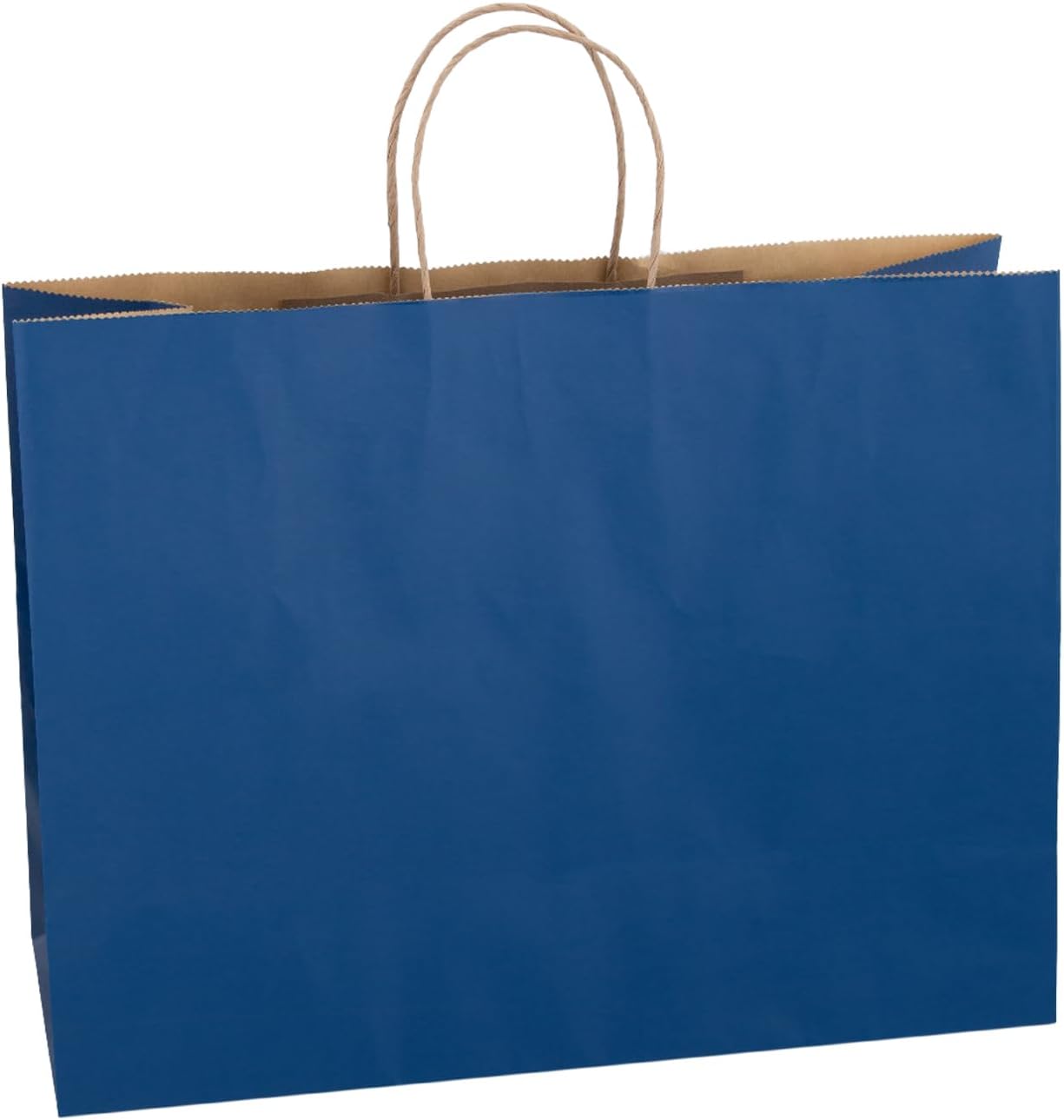 Navy Blue Extra Large Paper Gift Bags with Handles Bulk (70 Pack, 16x6x12 Inch) - Big Heavy Duty Kraft Paper Bags for Wedding, Birthday, 4th of July, Business Gifts,Shopping