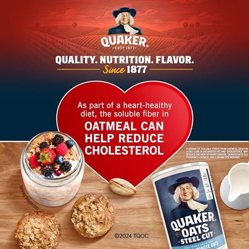 Quaker Quick 1-Minute Oatmeal, Non GMO Project Verified, 2.5 Pound (Pack of 2)
