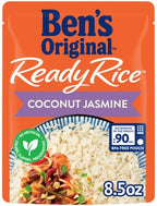 BEN'S ORIGINAL Ready Rice Coconut Jasmine Flavored Rice, Easy Dinner Side, 8.5 oz Pouch (Pack of 12)