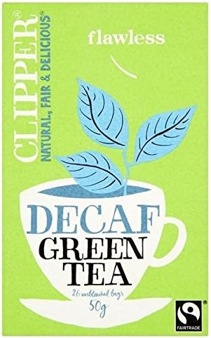 Clipper Fairtrade Decaf Green Tea 26 per pack - Pack of 2