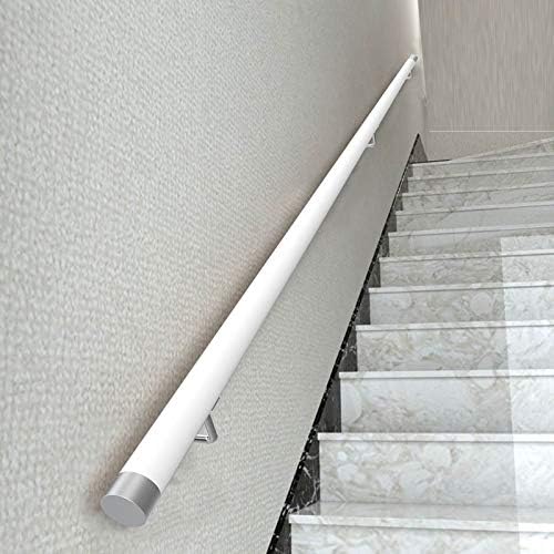 50-150cm Wooden Handrails, White Wood Non-Slip Stair Railing Elderly Against The Wall Support Bar for Home Kindergarten Corridor (Size : 60cm(23.6in))