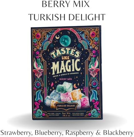 Turkish Delight, Berry Mix, Vegan, Gluten Free, Non-GMO, 10.6 oz Strawberry, Raspberry, Blackberry, Blueberry Turkish Delight