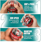 Torque Ball Hand Exerciser - Wrist Power Gyro Ball & Forearm Exerciser – Premium Wrist Strengthener for Fitness, Rehab, Stress Relief & Dexterity Training – Portable, Gift-Ready for Adults