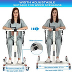 Patient Lift Transfer Chair, Patient Lift for Home Wheelchair Portable Car Lift Aid Transport Chair, Lightweight Bedside Bathroom Wheelchair for Caregivers Elderly Living (Basic Backrest)