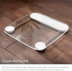 Greater Goods Digital Weight Bathroom Scale, Shine-Through Display, Accurate Glass Scale, Non-Slip and Scratch Resistant, Body Weight (Clear)
