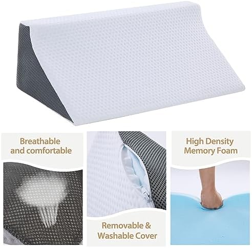 Wedge Pillow for Sleeping, Side Sleeper Body Back Positioners for Back Pain, Preventing Bedsores, After Surgery, Pregnancy Support, Ankle Support, Bed Wedge Pillow for Side Sleepers