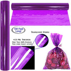 AnapoliZ Cellophane Wrap Roll Purple | 100’ Ft. Long X 16” in. Wide | 2.3 Mil Thick Translucent Purple | Gifts, Baskets, Treats, Cellophane Wrapping Paper | Colorful Cello, Baby Shower Decorations