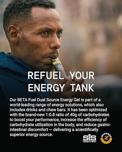 Science in Sport BETA Fuel Gel - Dual-Source Energy Gel - Isotonic Gel - Fast-Absorbing Carbohydrate Energy - Sports Nutrition - Easy on Stomach - Portable - Strawberry & Lime Flavor - 30-Pack