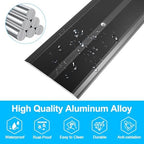 Aluminum Floor Transition Strip Doorways, Black Metal Door Threshold for Joining Floor Gaps, Carpet, Threshold Cover, Floor Tiles, Size 36 x 2.4 x 0.1 in