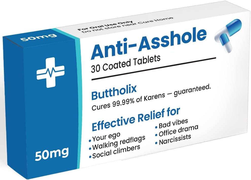 Hilarious Candy Pill Box Prank, Funny Gifts for Men, 30th 40th 50th 60th 70th Birthday Presents for Him or Her, Novelty Joke, Dad Birthday, Surprise Boyfriend (Jellybeans not included) (Anti-A)