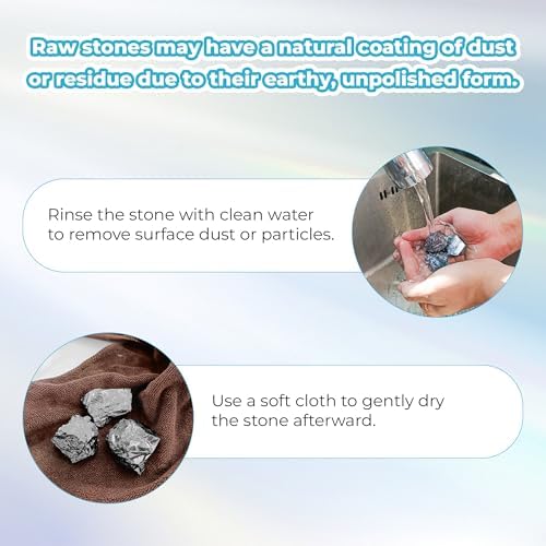 100g (1-3 Stones) Terahertz Raw Stone Bulk Gemstones Crystals – Natural Irregular Rough Quartz Minerals, Lot Healing Stones, Collections Origin Crystal Home Decor Gift, Metallic Gray, Approx 40–50mm