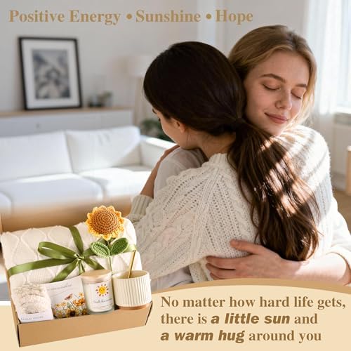 Sending Sunshine Sunflower, Happy Birthday Gifts Basket for Women, Best Friend, Friendship, Gift Box Baskets for Women, Wife, Mom, Girls, Her, Sister (10 Pcs)