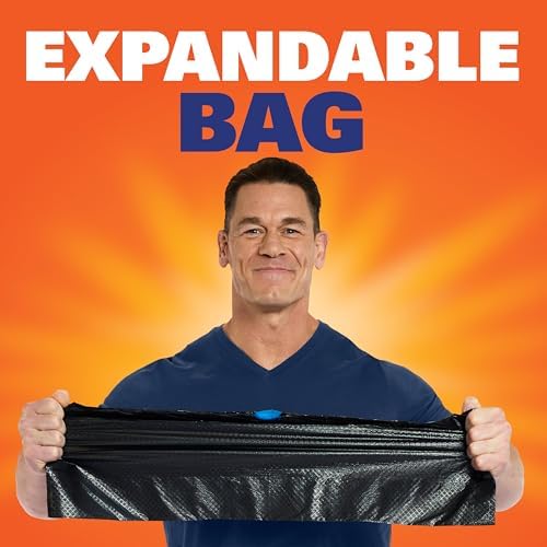 Hefty Ultra Strong Multipurpose Large Trash Bags, Black, Unscented, 30 Gallon, 25 Count