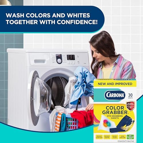Carbona Color Grabber™ | Protects Laundry from Color Runs or Bleeds | Mix Whites & Colors | in-Wash Dye Grabbing Sheets | 30 Count Per Box, 3 Pack