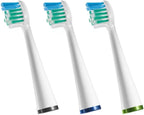 Waterpik Compact Brush Heads, Replacement Tooth Brush Heads For Former Sensonic/Complete Care Models, SRSB-3W, 3 Count