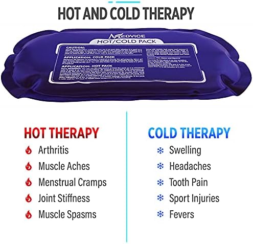 Reusable Hot and Cold Ice Packs for Injuries (3-Piece Set), Joint Pain, Muscle Soreness and Body Inflammation - Reusable Gel Wraps - Adjustable & Flexible for Knees, Back, Shoulders, Arms and Legs