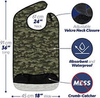 Adult Bibs for Eating: Reusable with Crumb Catcher Pocket - For Men and Women