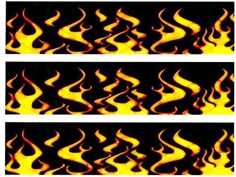 Fire and Flames Edible Cake Border Decoration Strips 3 Pk Orange