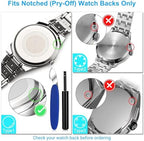 4PCS Watch Repair Kit with Battery Replacement Tool, Back Case Opener & Spring Bar Tool (Band Remover) - Universal Easy to Use at Home, Includes Microfiber Cloth, Great Value for Most Watches