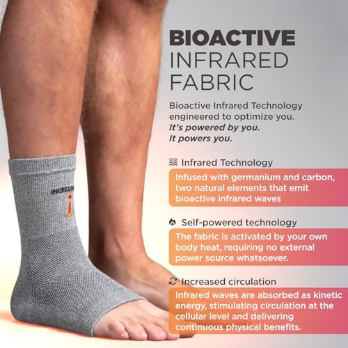 Incrediwear Ankle Sleeve – Ankle Brace for Joint Pain Relief, Sprained Ankle Support, Arthritis, Inflammation Relief, and Circulation, Ankle Support for Women and Men (Black, Large)