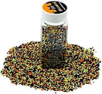 Homipooty Halloween Nonpareils Sprinkles for Cake Decorations 110g/3.88oz 2mm Mini Purple Black Orange Green Pearl Sprinkles Cupcake Topper and Cake Decorations Supplies