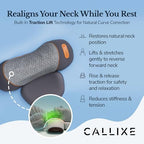 CALLIXE Original TheraPillow – 3-in-1 Neck Massager Pillow with Heat & Gentle Traction | Relaxing Neck & Shoulder Support with Vibration Massage, Wireless Design & USB-C Charging