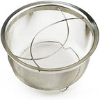 RSVP International Mesh Colander Strainer Basket with Folding Handles, 3 Quarts | For Pasta, Frying, & Salads | Dishwasher Safe | Use in Pressure Cookers | Steaming, Draining & Rinsing