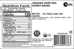 Yupik Organic Dark Red Kidney Beans, 2.2 lb (35.3 oz), Non-GMO, Vegan & Gluten-Free, USDA Certified, Kosher, Dried Legumes, High in Fiber & Protein, Perfect for Soups, Salads & Chili
