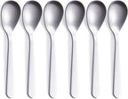 Demitasse Espresso Spoons, Stainless Steel Satin Finish Coffee Spoons, Mini Teaspoons, Sugar Spoons, 4.7-inch, Set of 6, Silver, 6-PIECE, 1